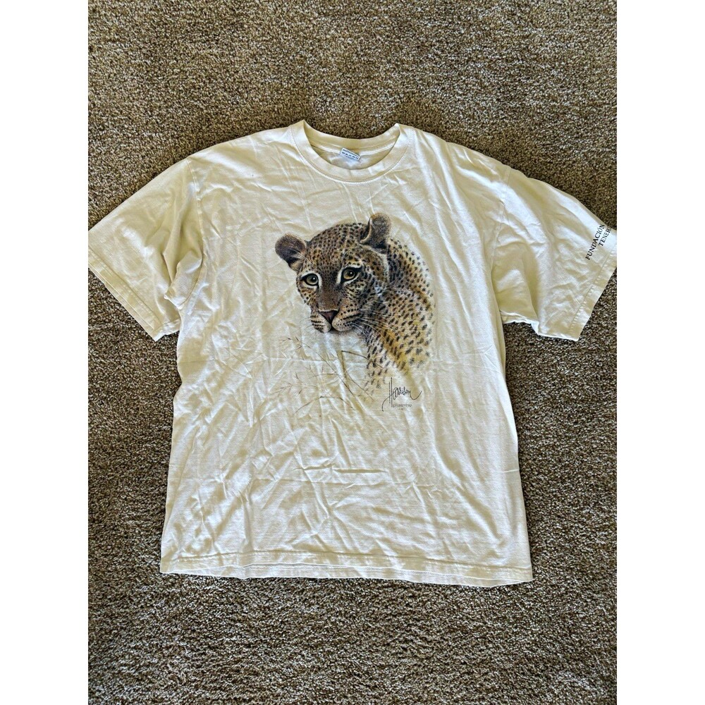1990s Bob Harrison Leopard single-stitch graphic t-shirt